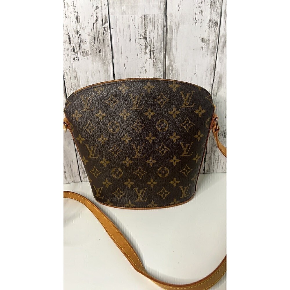 Louis Vuitton Brown Drouot Monogram Canvas Crossbody Bag - Picture 3 of 12